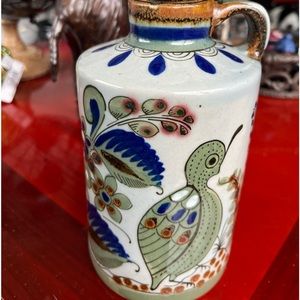 Vintage El Paloma Ceramiche Artistiche Mexico Hand Painted Sign Mid century Jug